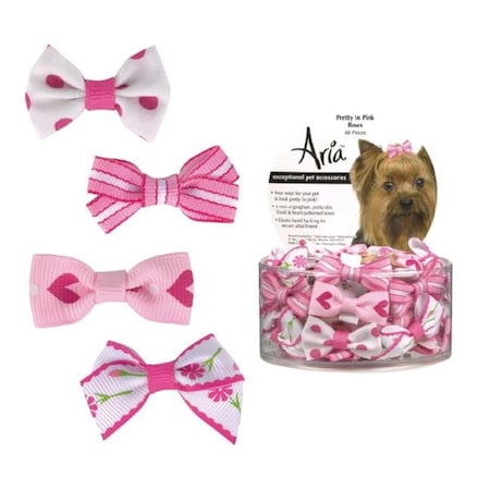Aria DT0903 48 Aria Pretty In Pink Bow Canister 48 Pcs